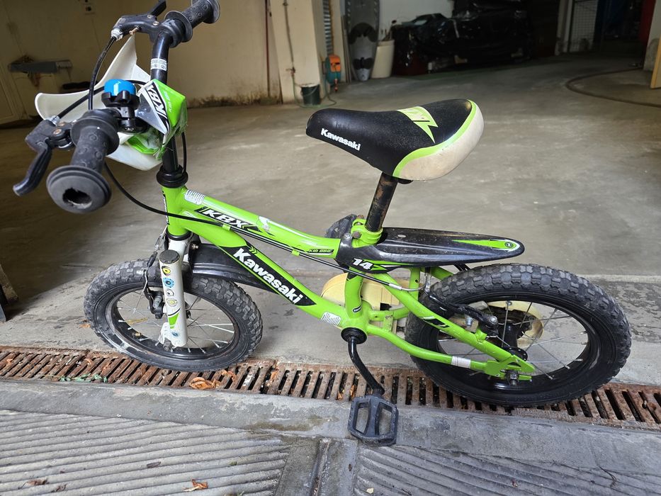 Bicicletă Copii Kawasaki KBX 14" (Verde / Negru) – Stare Bună