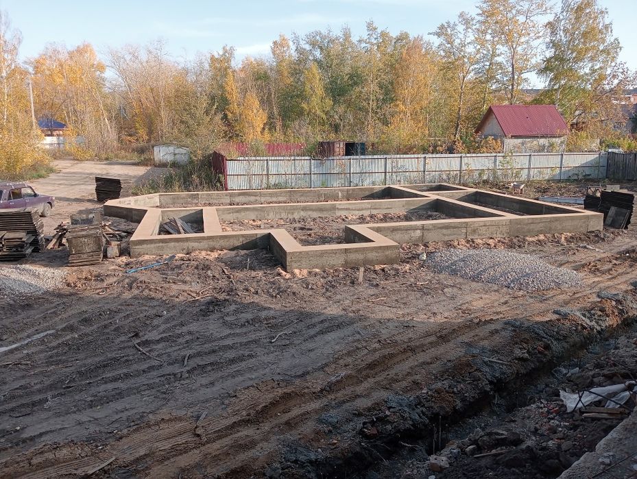 Бетонные работы.фундамент.опалубка