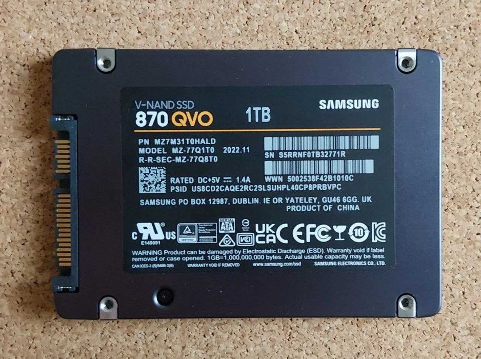 Solid State Drive (SSD) Samsung 870 QVO, 1TB, SATA III, 2.5"
