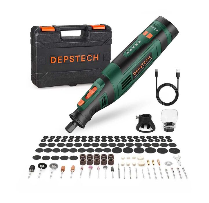 Bезжичен мултишлайф DEPSTECH, 127 части, 5 скорост 30000 об/мин