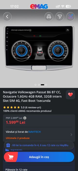 Navigate VW Passat 4gb RAM 32 gb