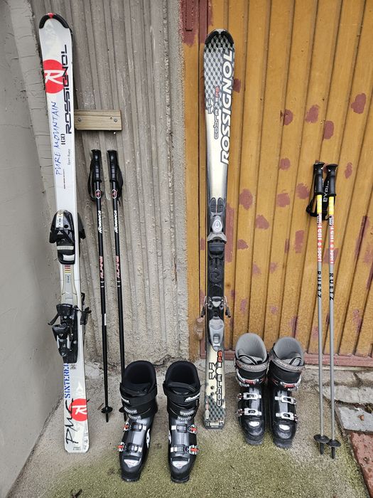 Ски, ски обувки и щеки