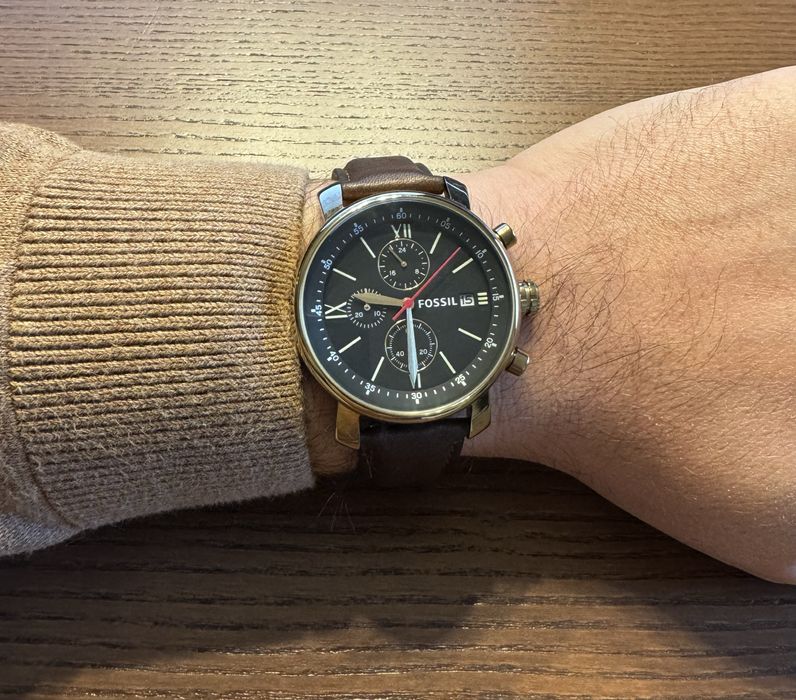 Fossil ceas Cronograf | curea piele quick release