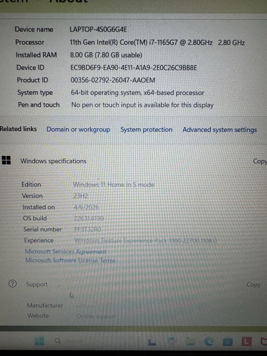 Lenovo i7 ideapad 3, 15”