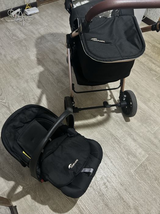 Продам коляску с авто-люлькой б/у