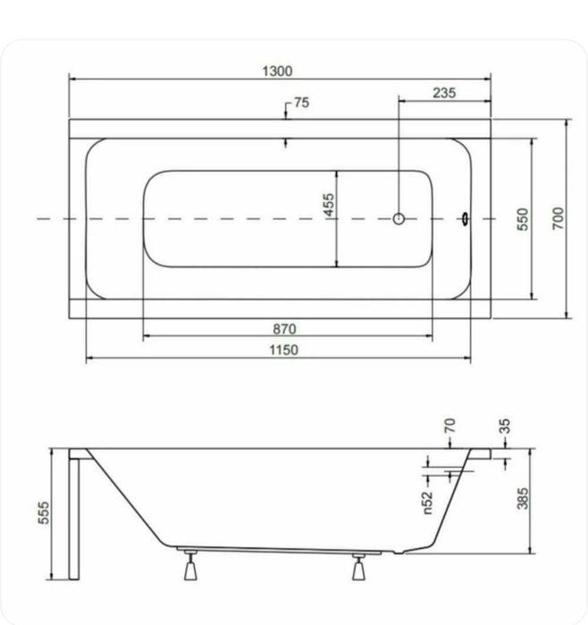 Cada Besco model Modern 130x70