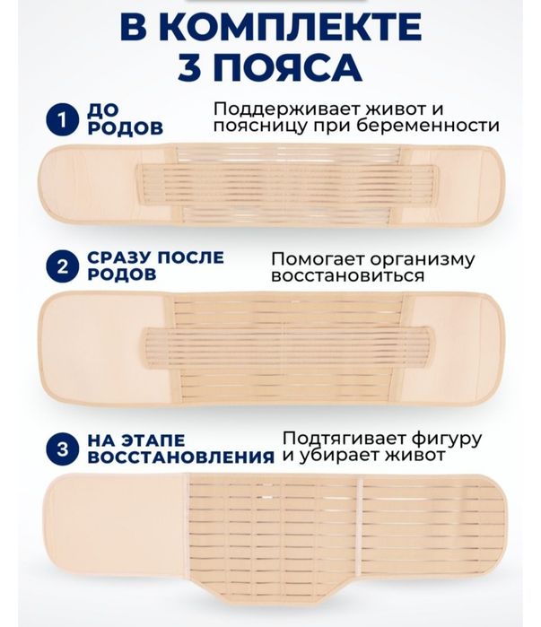 Бандаж для беременных 3 в 1 послеродовой, послеоперационный