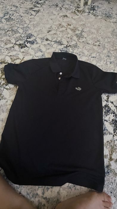 футболка lacostee черная