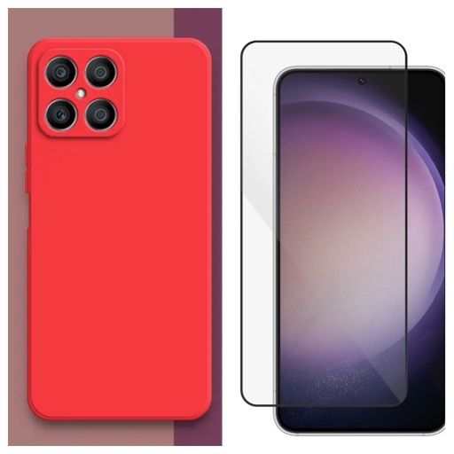 Honor X7/X7A/X8/X8A/X7B/X6B/X8C/X7D Husa Prem Silicon + Folie Sticla 9D