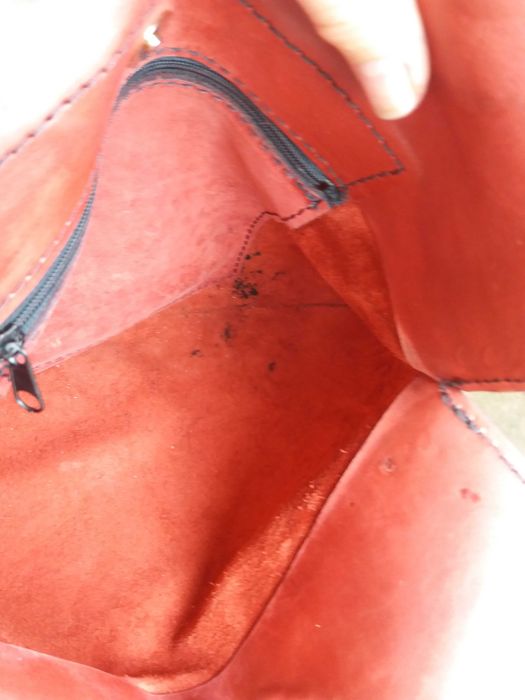 дамска червена чанта,кожена-естествена кожа