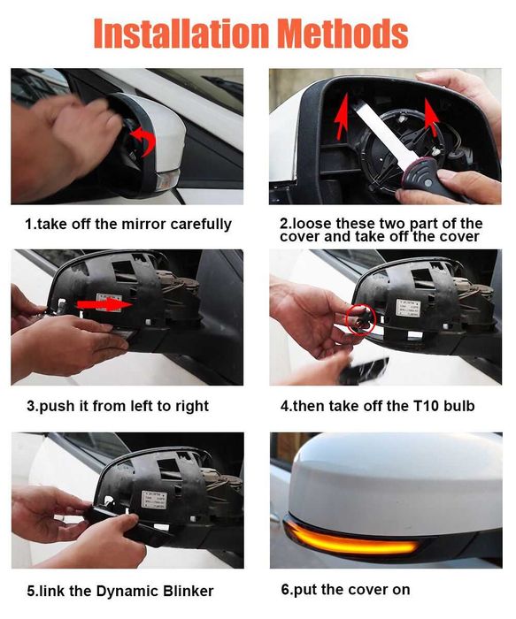 Semnalizari Dinamice Oglinzi LED Ford Focus 2 3,Mondeo MK4 MK2 MK3 3.5