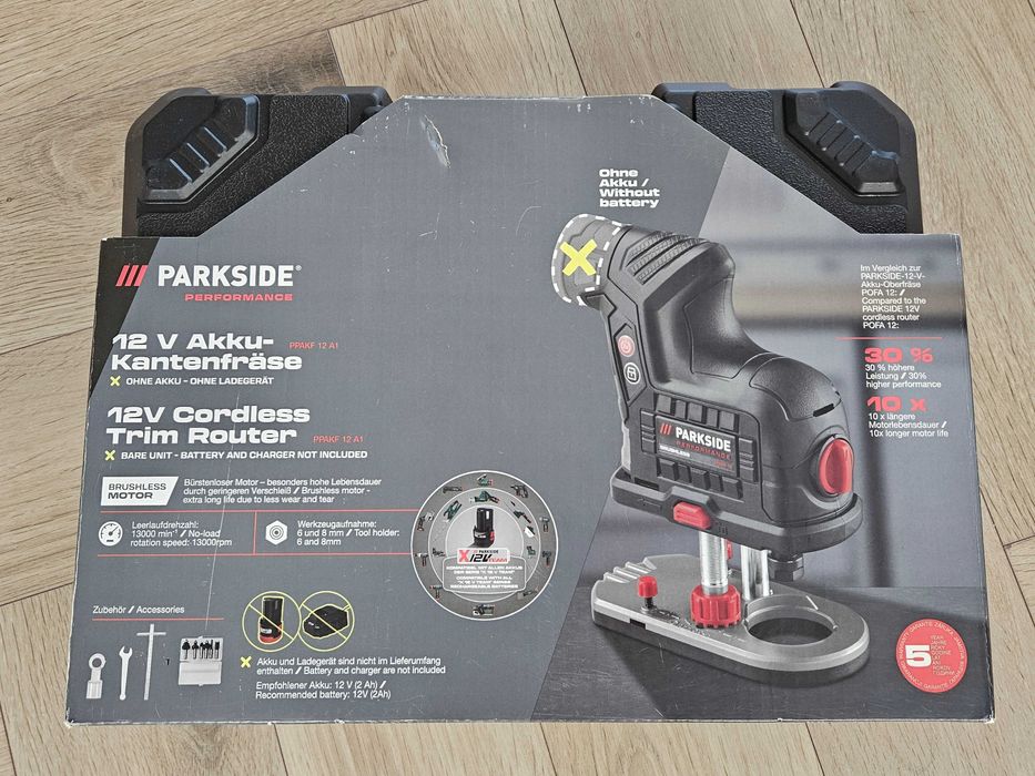 Нова акумулаторна фреза оберфреза Parkside Performance 12V с гаранция