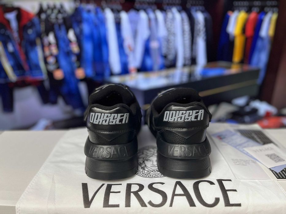 [MĂRIMI PE STOC: 40 / 41] Adidasi/sneakers barbati Versace Odissea Full Black