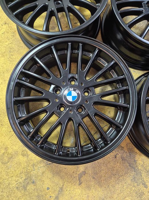 4 Jante Aliaj 5x120 17'' 7J ET 39 - OEM BMW Seria 1 Seria 3 E90 F30 F31 Seria 4 Seria 5 X1 X3 - Negru Lucios CA NOI !