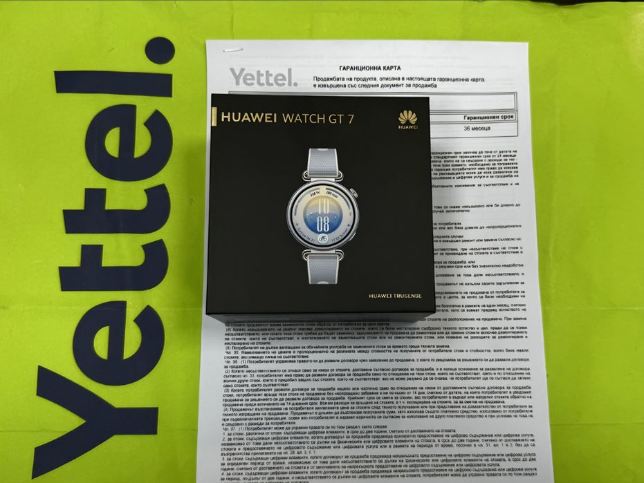 ЧИСТО НОВ 41mm Huawei watch GT 7 / GT7 Гаранция Yettel 2029 Blue / Син