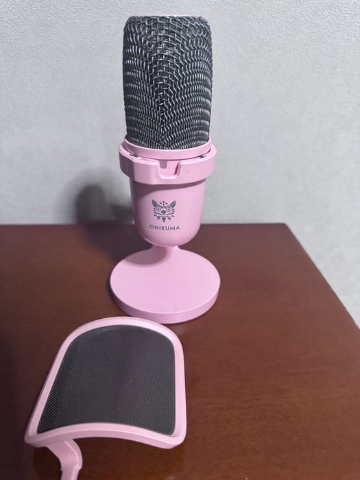 Компьютерный микрофон розовый