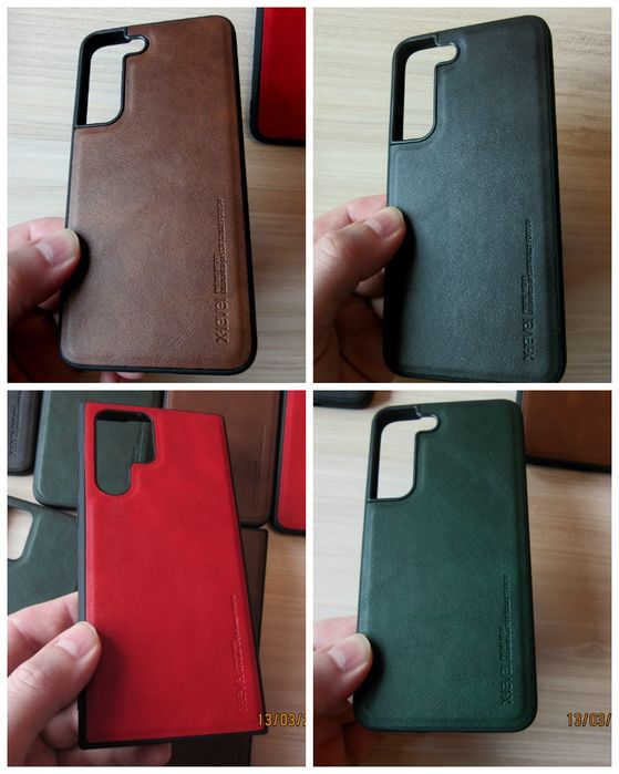 Samsung Galaxy S22 S22+ S21 Ultra S21+ / X-LEVEL Лукс кейс кожен гръб