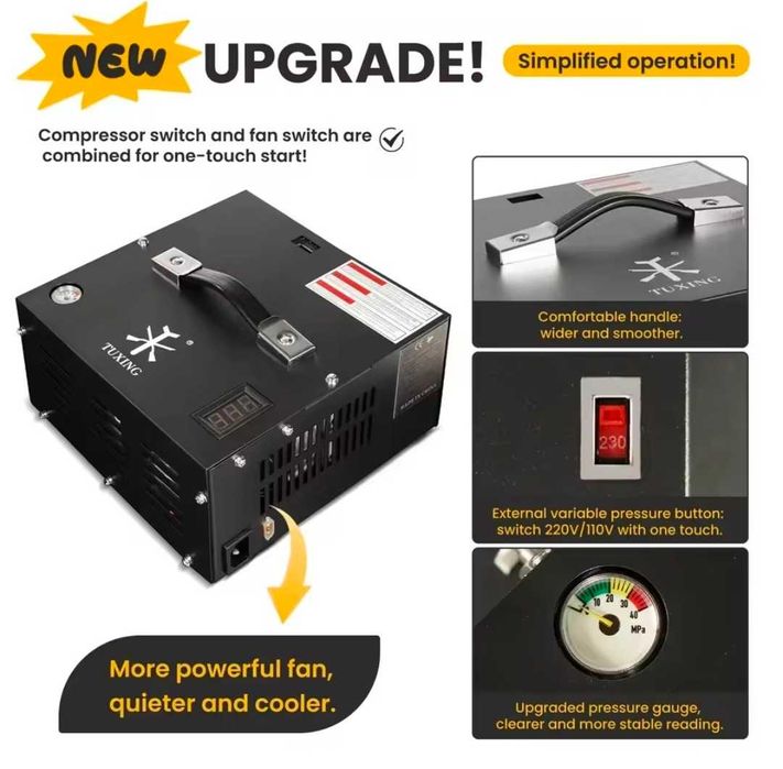 TUXING TXES061 12V 220V PCP 300Bar 4500Psi въздушен компресор