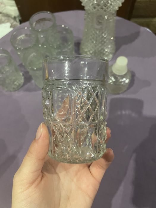 Сервиз / Комплект за уиски - 6 бр.чаши + гарафа/ бутилка