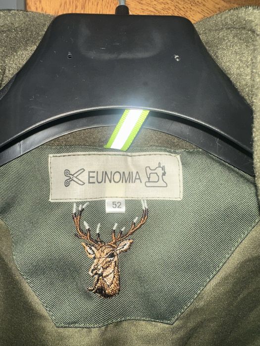 Vesta vanator verde cu imprimeu brodat