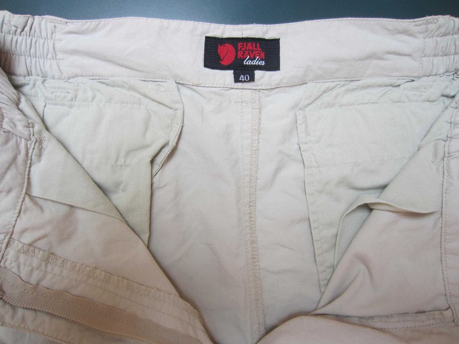 Pantalon dama Fjall Raven, masura 40, 73%polyamida+27%bumbac, fermoar pentru bermude, culoare bej, stare f. buna- ca nou