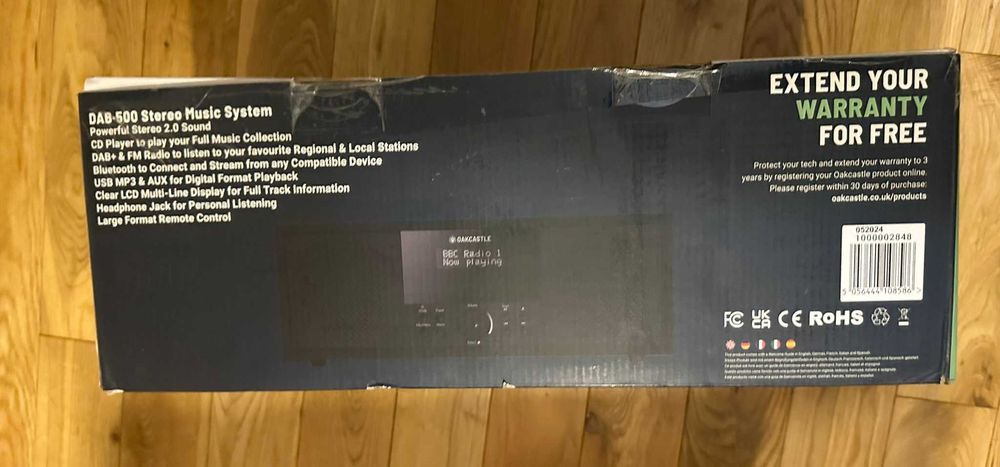 OAKCASTLE DAB500 | Bluetooth DAB+ радио и CD плейър.