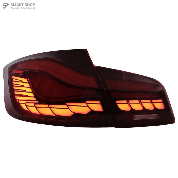 Stopuri OLED BMW Seria 5 F10 (2011-2017) Rosu Clar cu semnal dinamic