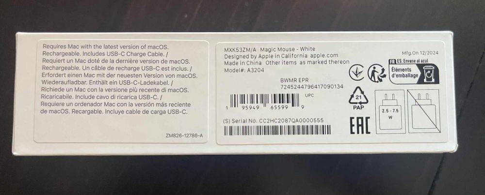 Мишка Apple Magic Mouse- usb C, модел 2024