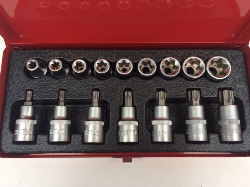 Trusa tubulare torx euro E-uri biti 1/2 16 piese
