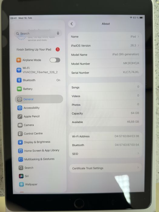 Ipad 9th gen 64gb в добро състояние