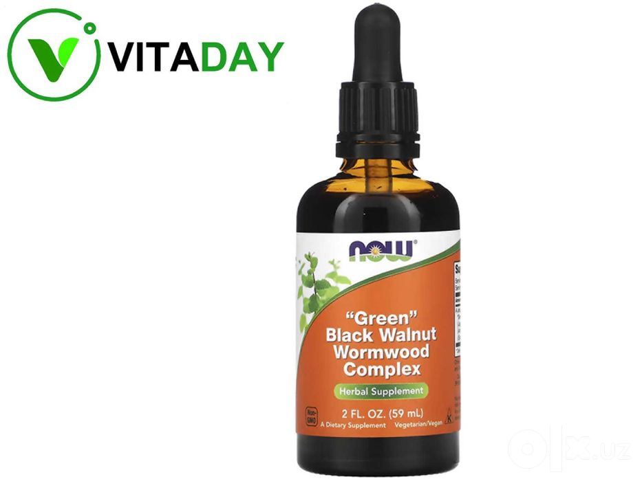 NOW Foods, Green Black Walnut Wormwood Complex комплекс зеленого ореха