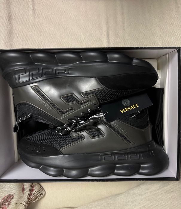 Adidași Versace Chain Reaction Black unisex toate mărimile