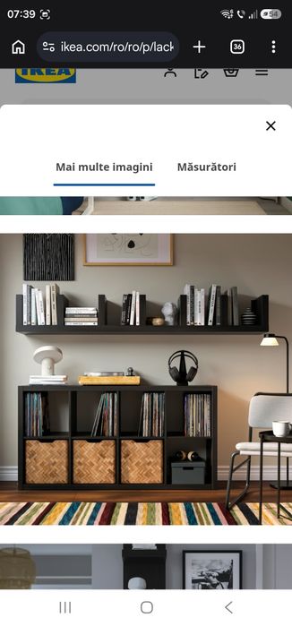 IKEA etajera suspendata raft perete 190cm
