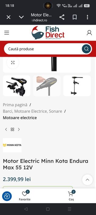Motor Barca Electric Minn Kota Endura Max 55 12V+baterie 120ah gel