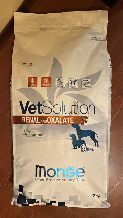 Vând hrană Monge Vetsolution Renal & Oxalate  Dog (uscată + umedă)