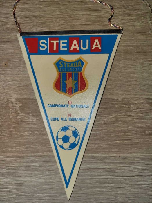 Fanion Steaua Bucuresti vs. Barcelona - finala Sevilla 1986 (legendar)