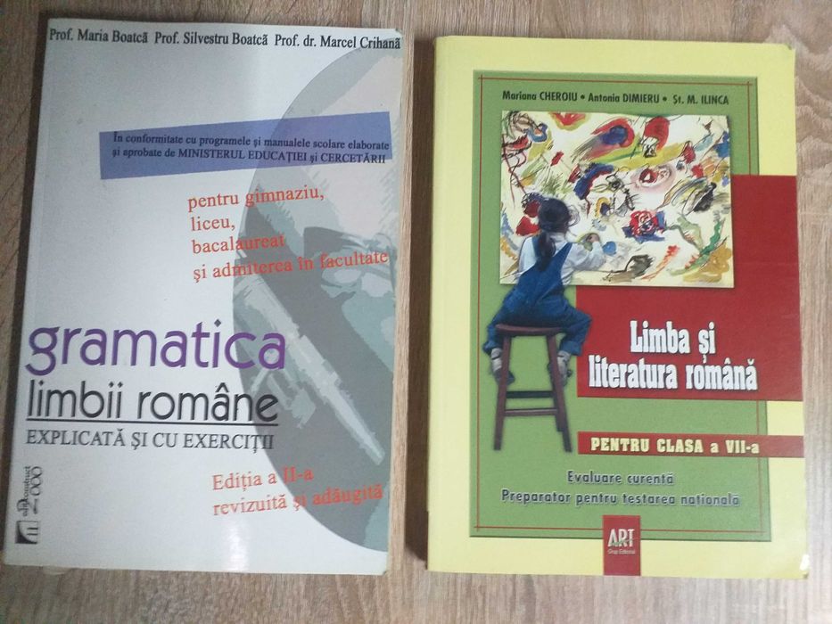 Manuale școlare lb.română și gramatică clasa a VI-a și a VII-a.