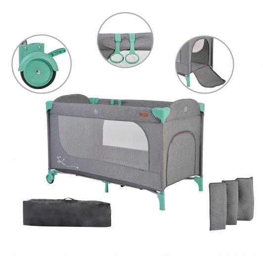 Детска кошара + матрак + антирефлуксна възглавница + протектор 2 бр