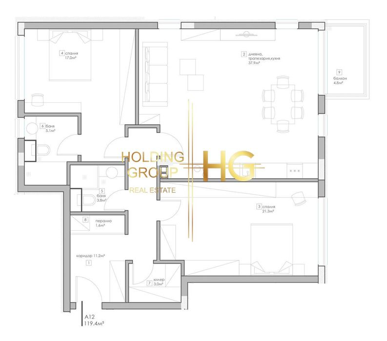Продава се Тристаен апартамент в к.к. Св.Св. Константин и Елена - 137 кв.м за 1903 €/кв.м - Снимка #8
