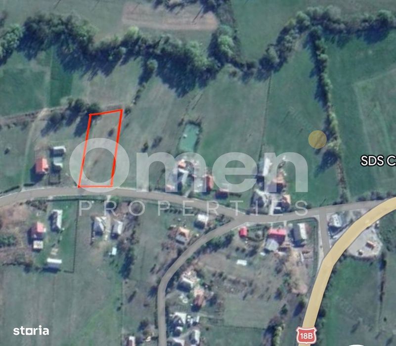 Teren intravilan 2500 mp in Berinta | Front stradal 22.5 m
