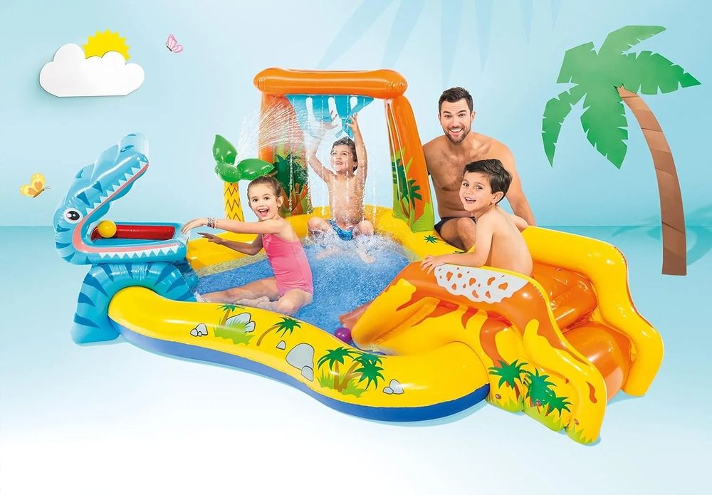 Детски Надуваем център за игра Intex Dinosaur Play Center, 244 x 198 с