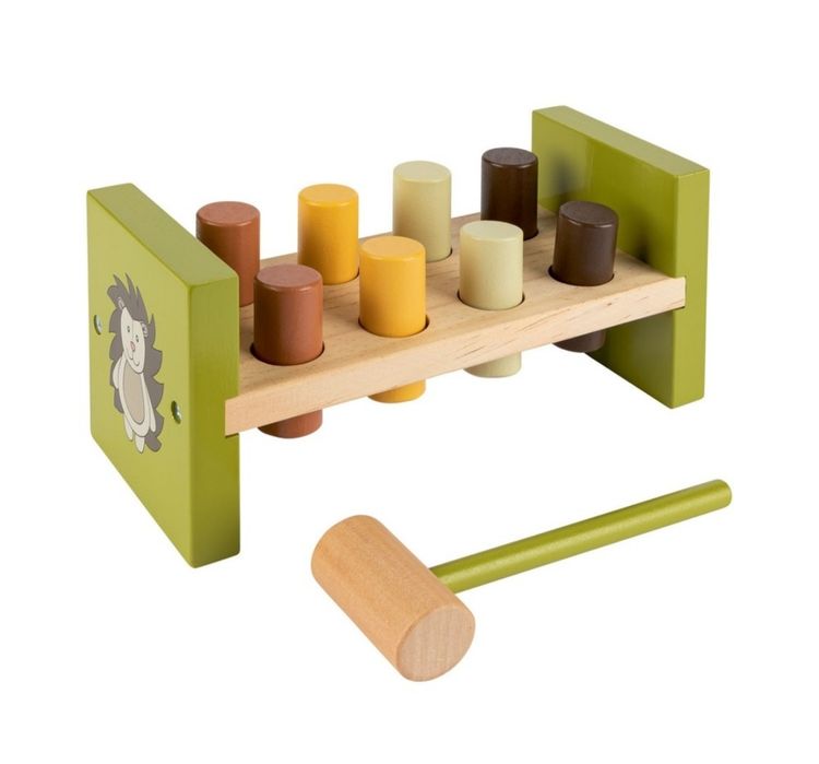 Jucarie bancă din lemn cu ciocanel - SIGILAT