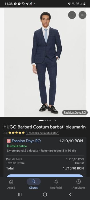 Costum barbati Hugo Boss