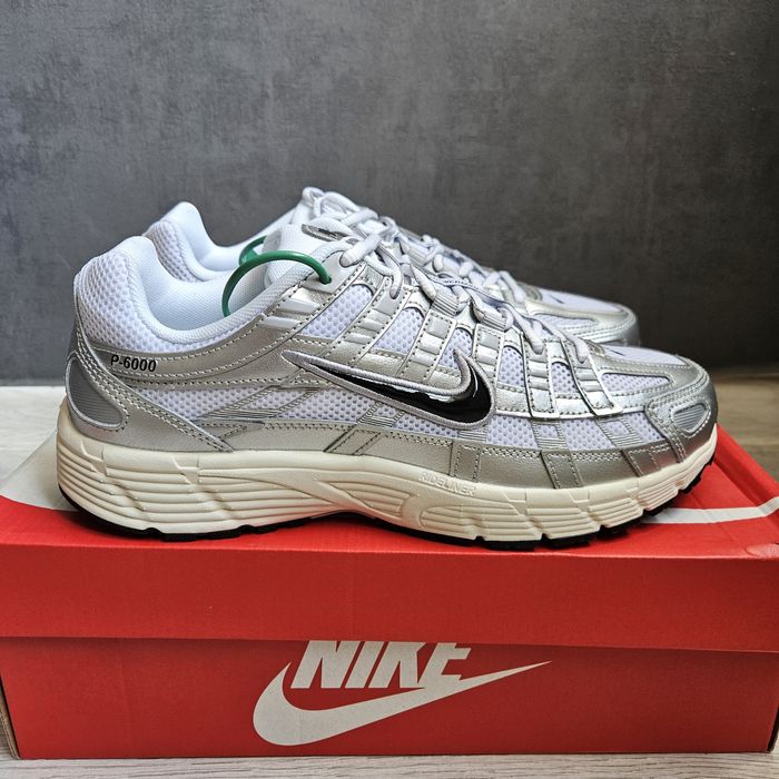 Кроссовки Nike P-6000 'White Metallic Silver Flat Silver' оригинал