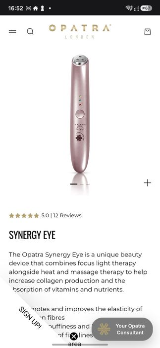 Opatra London Synergy Eye - LED Eye Device - Brand New in box