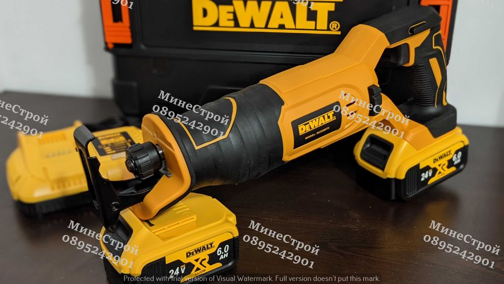 Акумулаторен Саблен Трион DeWALT 24V 6Ah Прав Трион Девалт TSTAK куфар