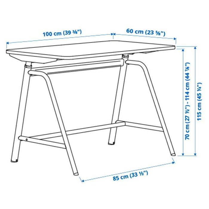 Ikea GLADHÖJDEN birou cu inaltime reglabila ajustabila masa