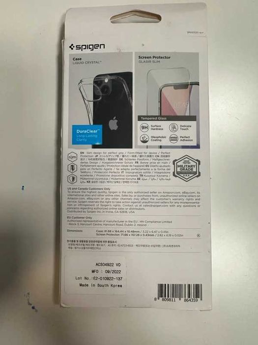 Husă + folie sticlă Spigen Crystal Pack pentru iPhone 14 Plus 6.7