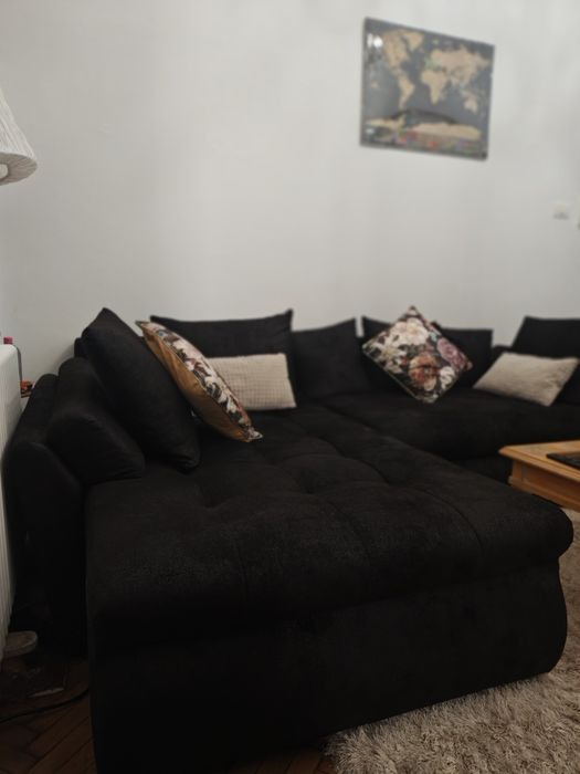 Colțar extensibil cu ladă depozitare  Dumonde Loana Antracit II
