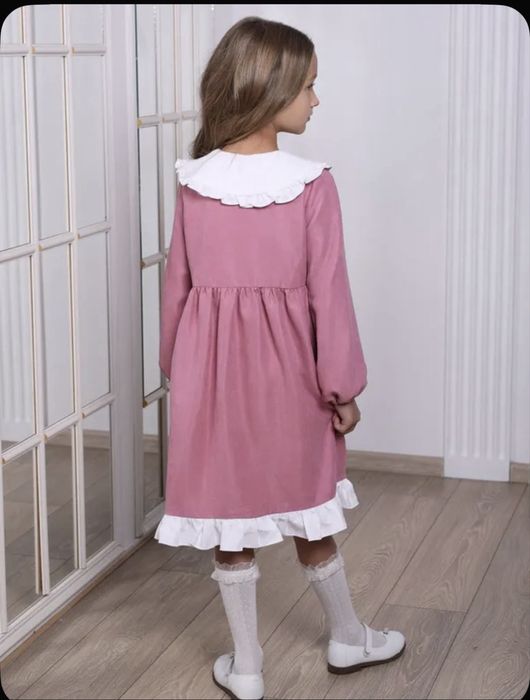 Платье детское розовое 146-152